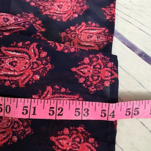 Lucky Brand Navy Pink Button Up Long Maxi Dress - Picture 11 of 11